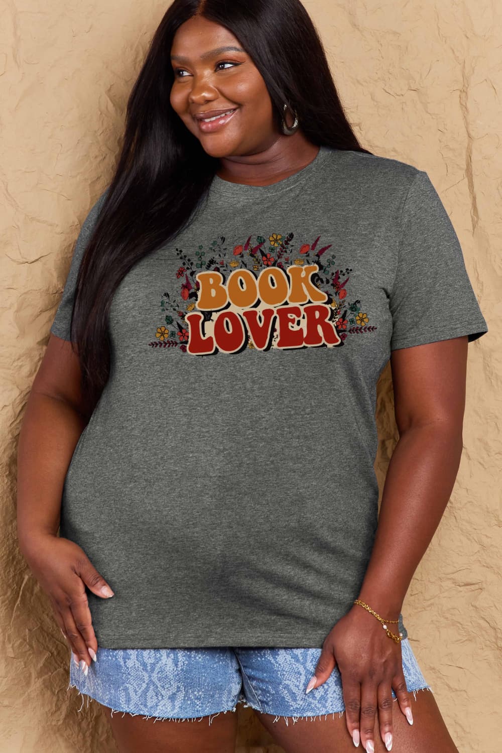 Simply Love Full Size BOOK LOVER Graphic Cotton Tee-Angel Casuals