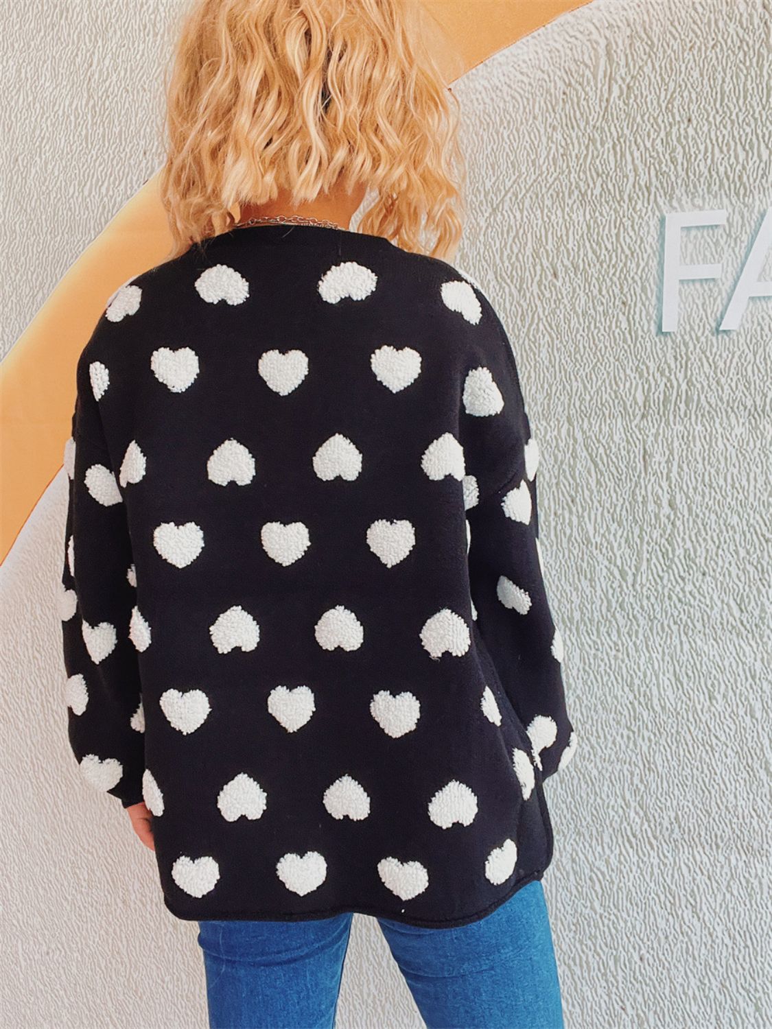 Heart Button Up Long Sleeve Cardigan-Angel Casuals