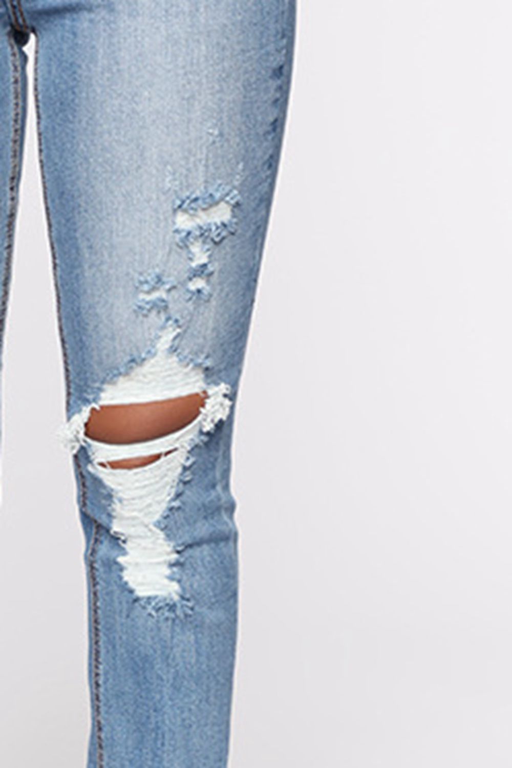 Distressed Slit Jeans-Angel Casuals