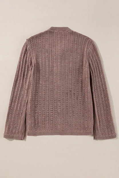 Button Up Long Sleeve Cardigan-Angel Casuals