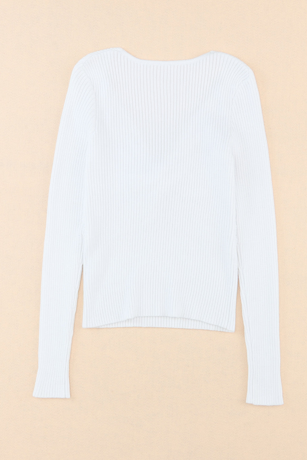 Crisscross V Neck Long Sleeve Knit Top-Angel Casuals