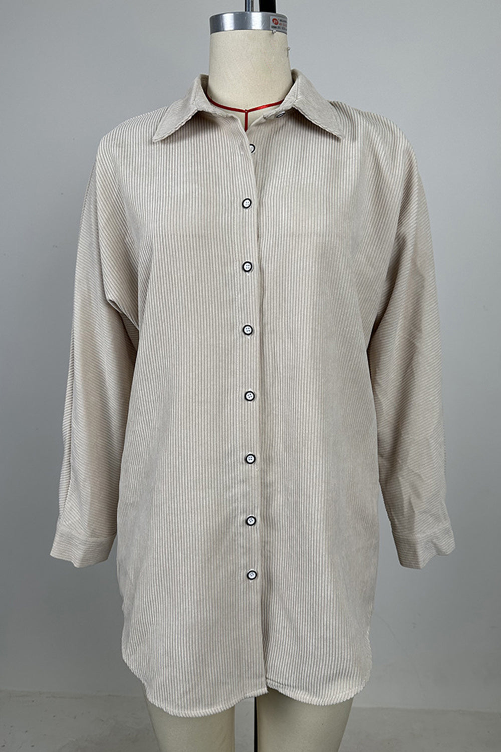 Ribbed Button Up Mini Shirt Dress-Angel Casuals