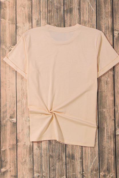 Heart Graphic Round Neck Short Sleeve T-Shirt-Angel Casuals