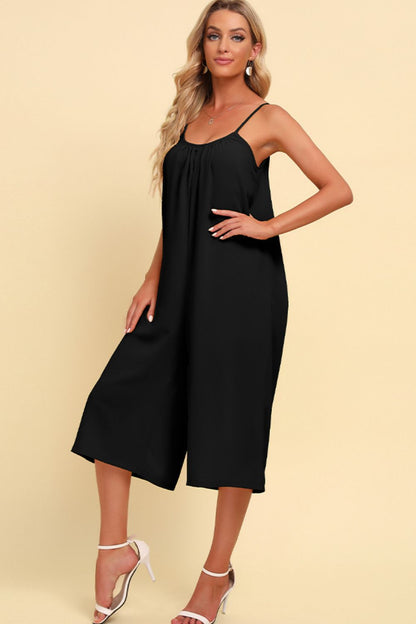 Spaghetti Strap Scoop Neck Jumpsuit-Angel Casuals