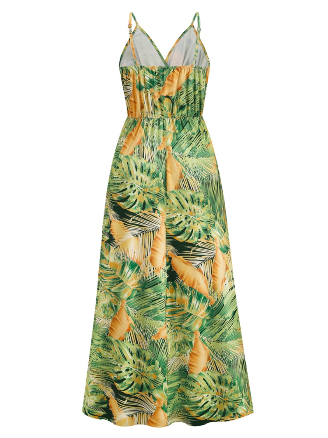 Printed Surplice Spaghetti Strap Dress-Angel Casuals