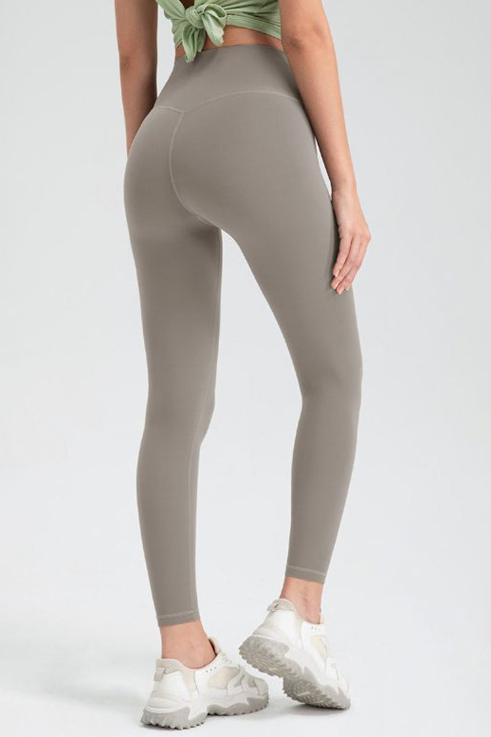 Wide Waistband High Waist Sport Leggings-Angel Casuals