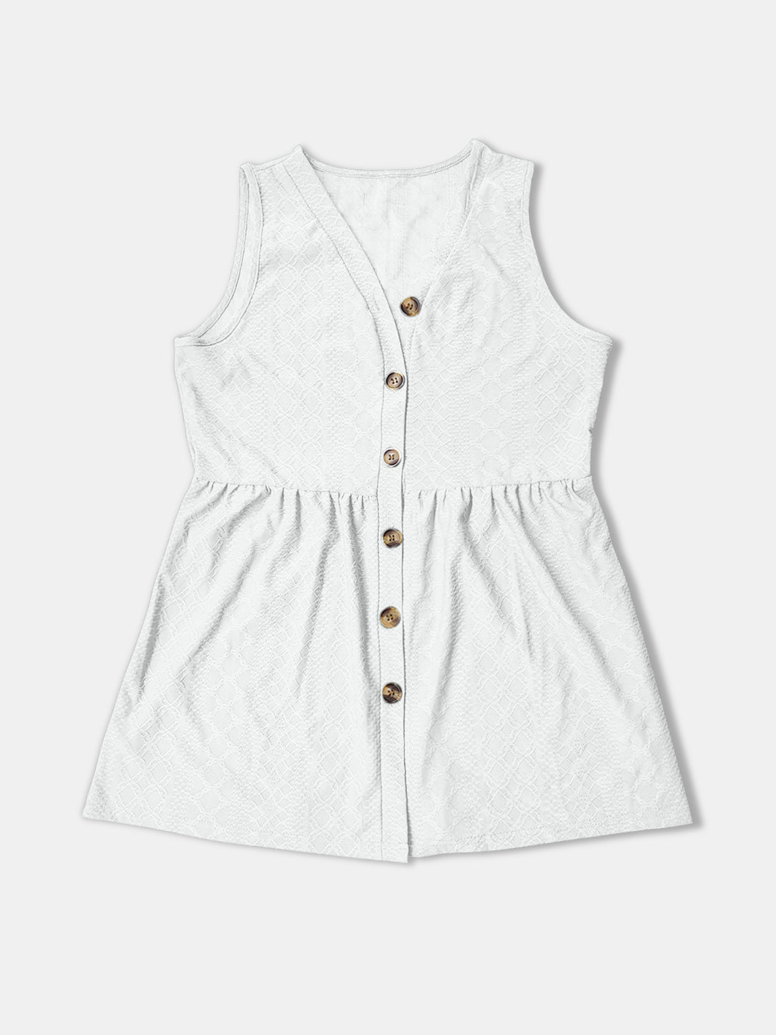 Button Up V-Neck Tank-Angel Casuals