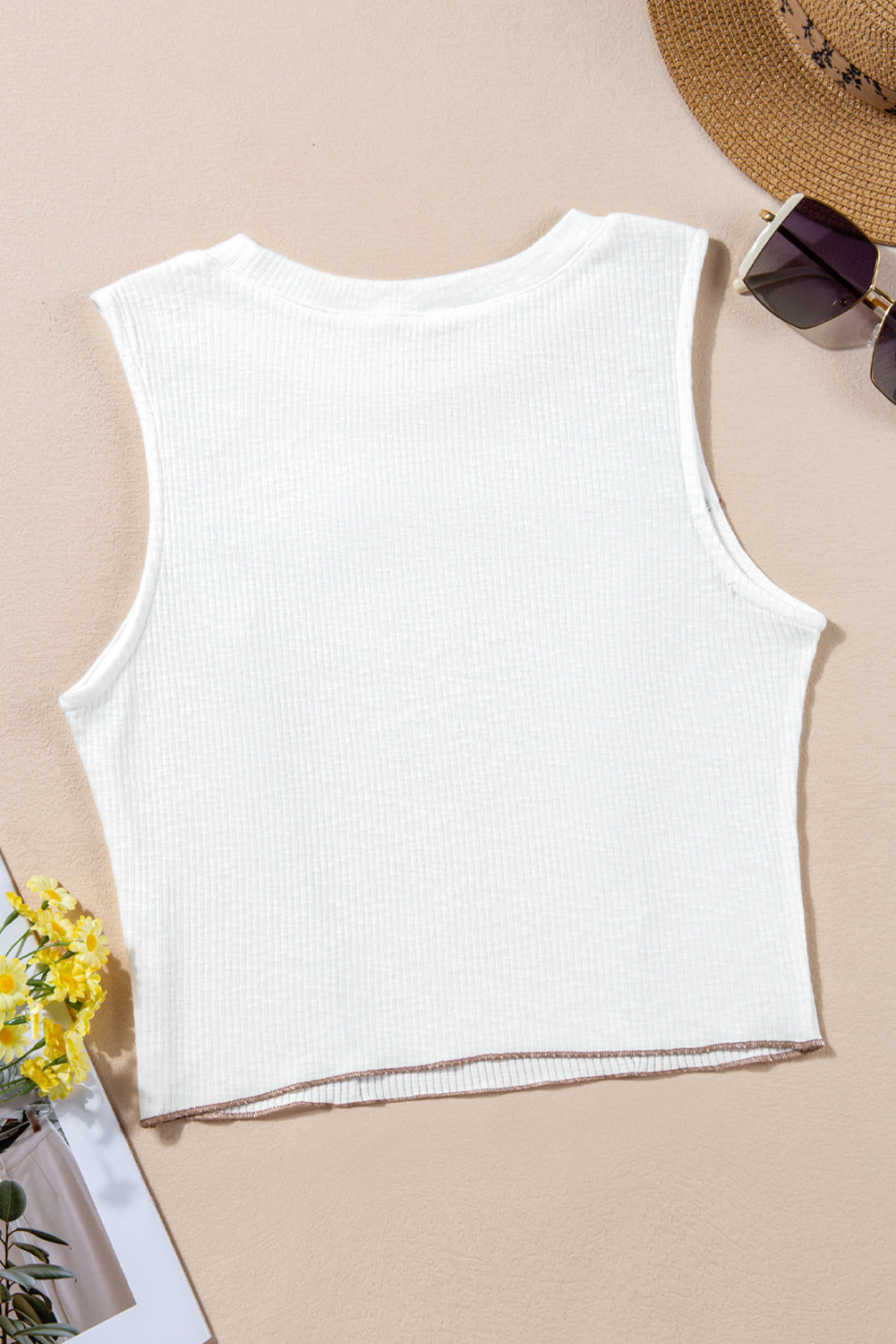 Round Neck Sleeveless Tank-Angel Casuals