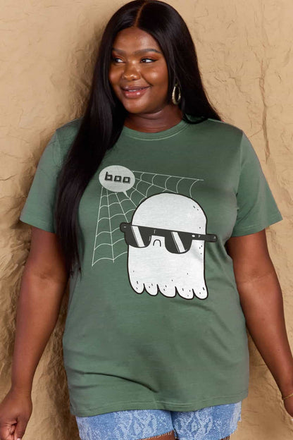 Simply Love Full Size BOO Graphic Cotton T-Shirt-Angel Casuals