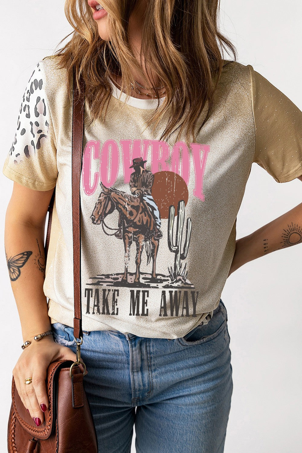 Graphic Round Neck Short Sleeve T-Shirt-Angel Casuals