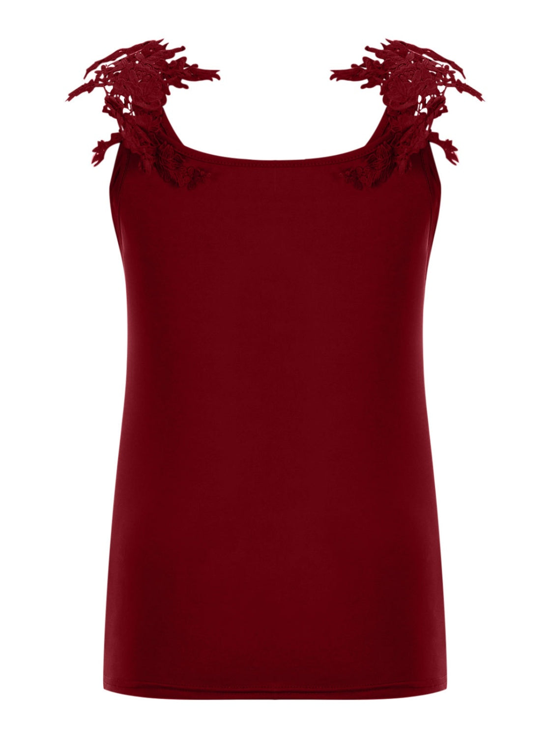 Full Size Lace Detail Scoop Neck Tank-Angel Casuals