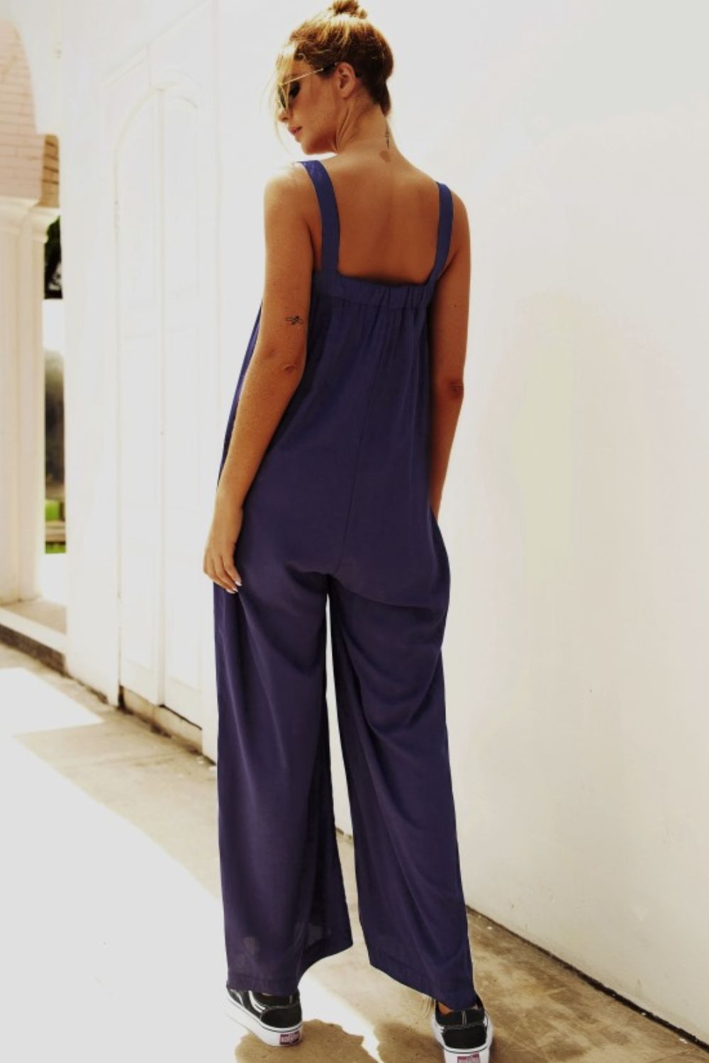 Wide Strap Wide Leg Jumpsuit-Angel Casuals