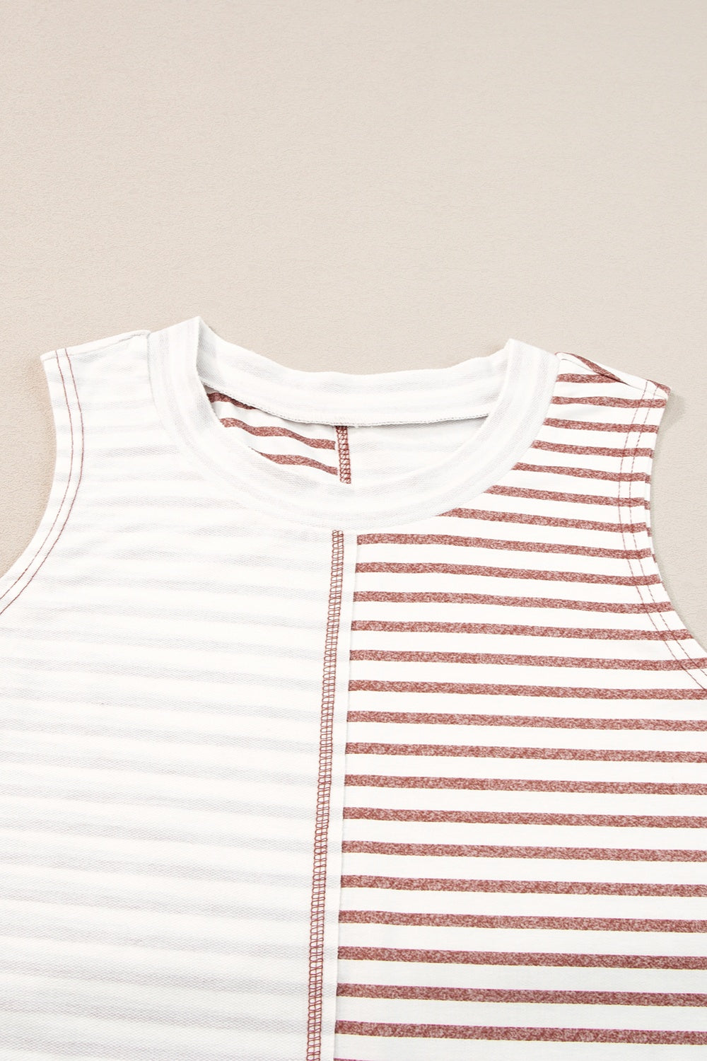 Striped Round Neck Tank-Angel Casuals