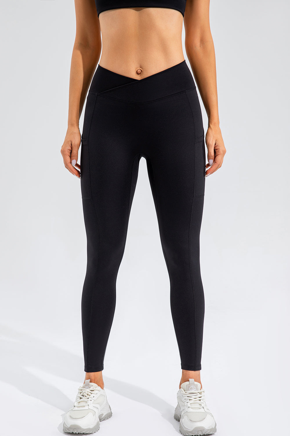 High Waist Active Leggings with Pockets-Angel Casuals