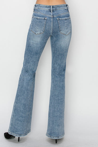 RISEN Full Size Mid Rise Bootcut Jeans-Angel Casuals