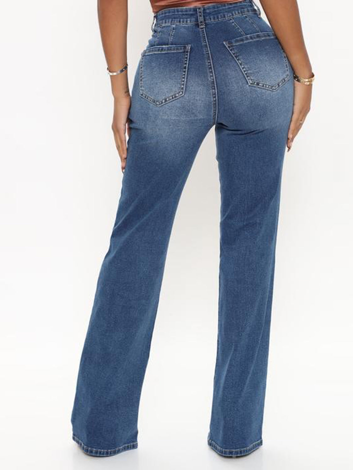 Raw Hem High Waist Jeans-Angel Casuals