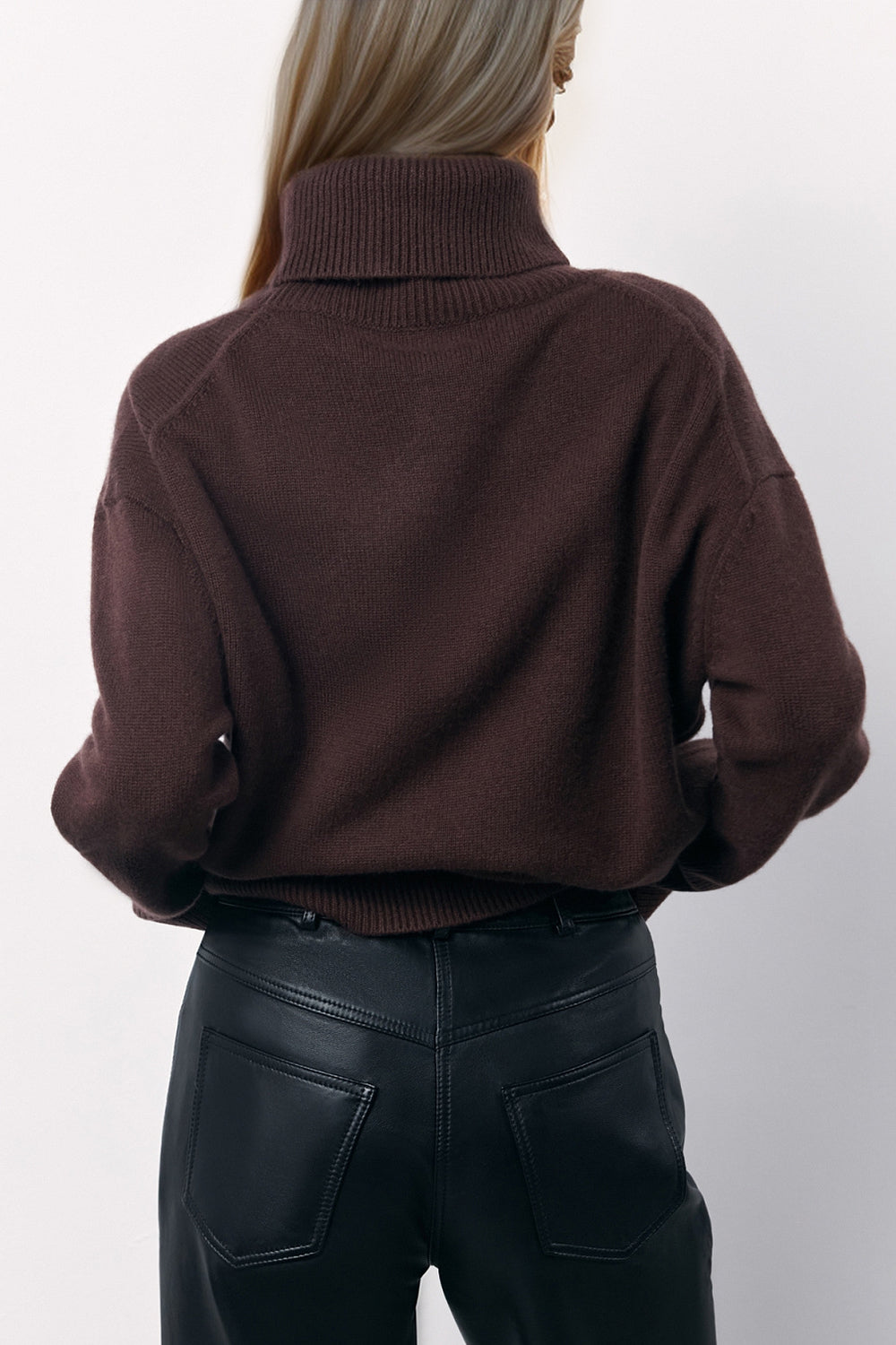 Basic Bae Turtleneck Long Sleeve Dropped Shoulder Sweater-Angel Casuals