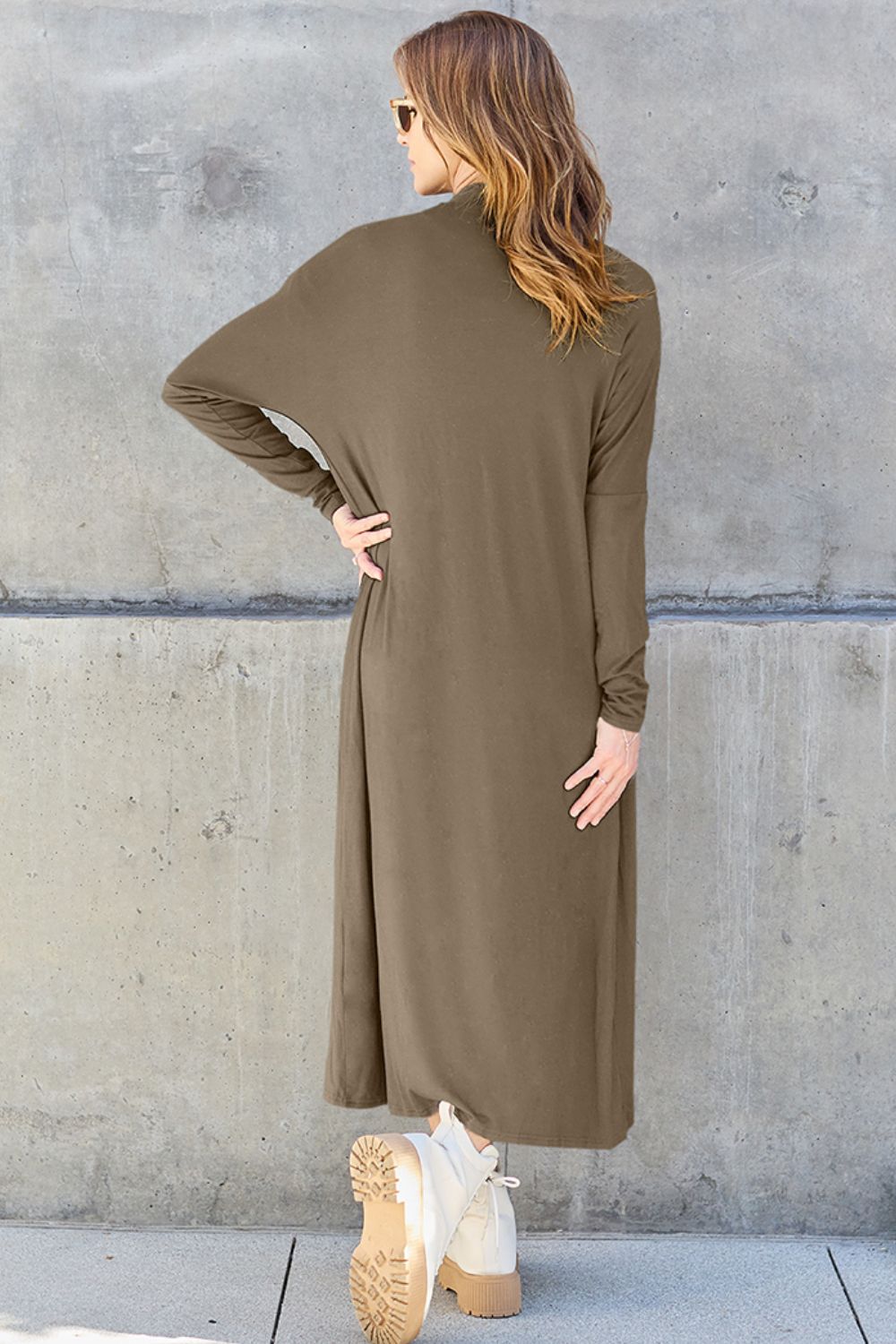 Basic Bae Full Size Open Front Long Sleeve Cover Up-Angel Casuals