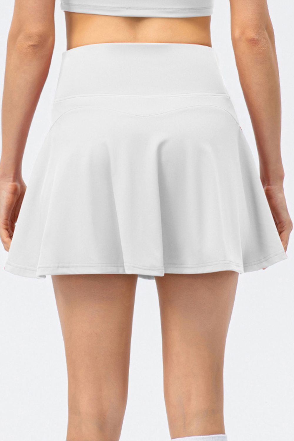 High Waist Wide Waistband Active Skirt-Angel Casuals