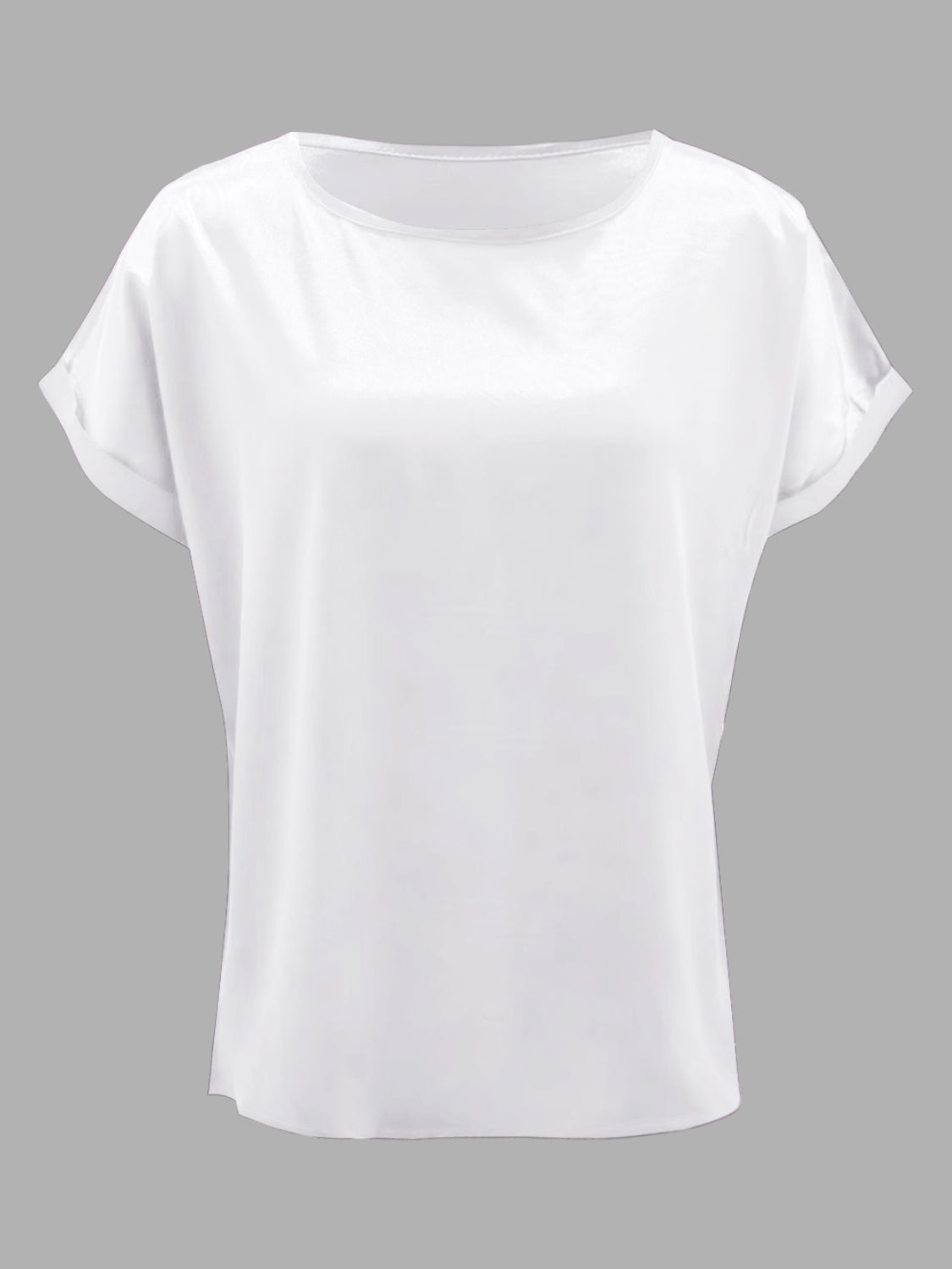 Round Neck Short Sleeve T-Shirt-Angel Casuals