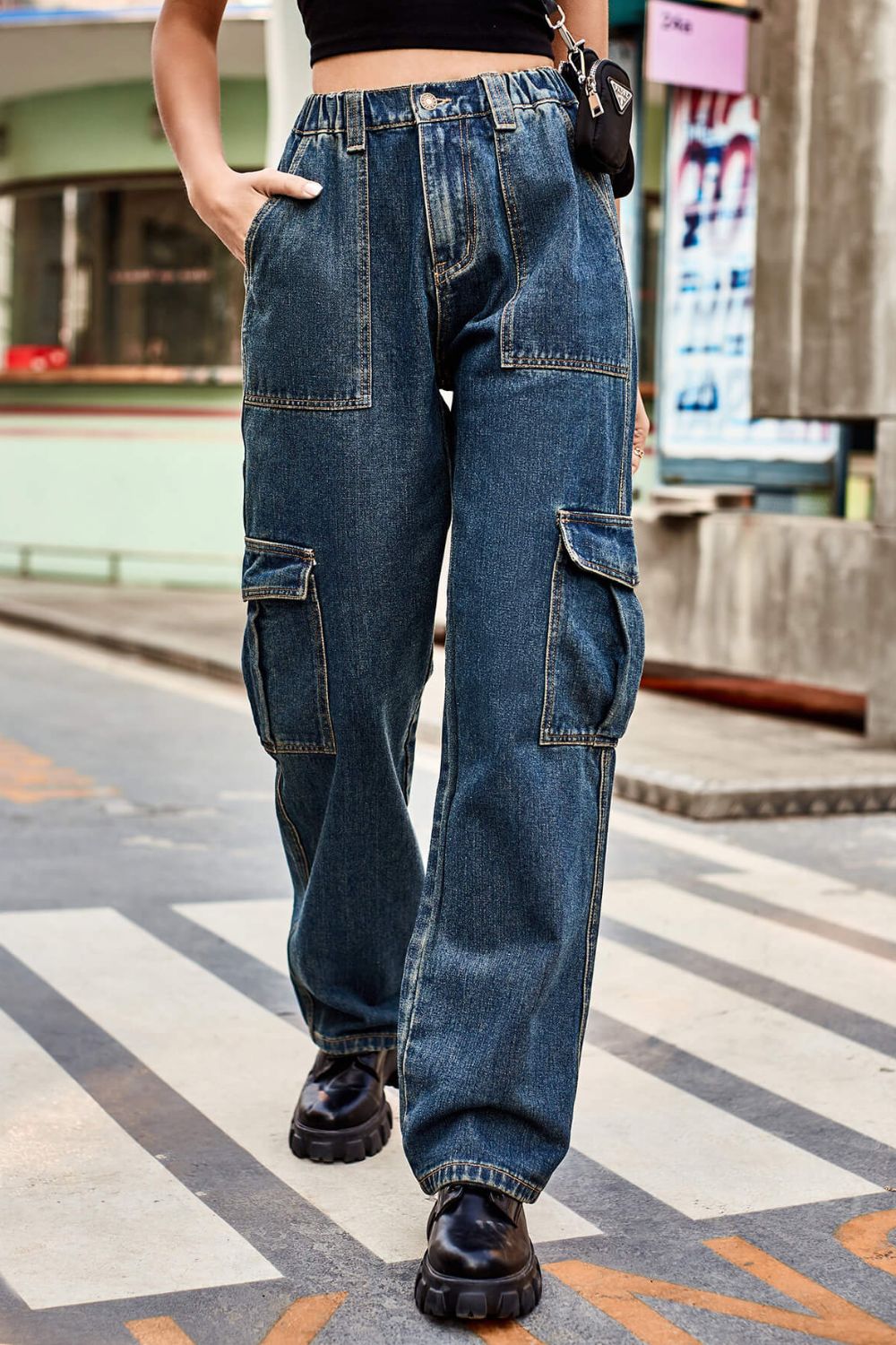 Baeful Long Straight Leg Jeans with Pockets-Angel Casuals