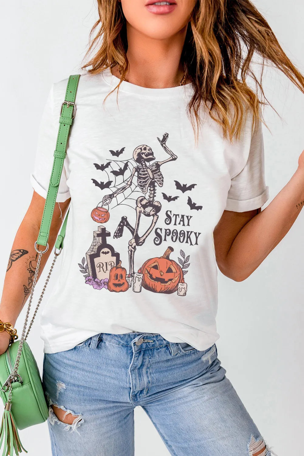 Graphic Round Neck Short Sleeve T-Shirt-Angel Casuals