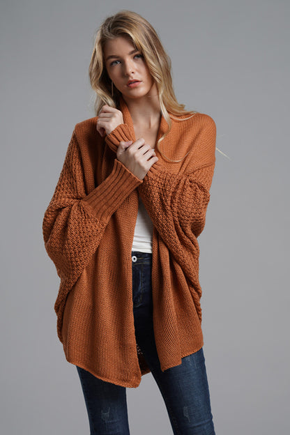 Open Front Batwing Sleeve Cardigan-Angel Casuals