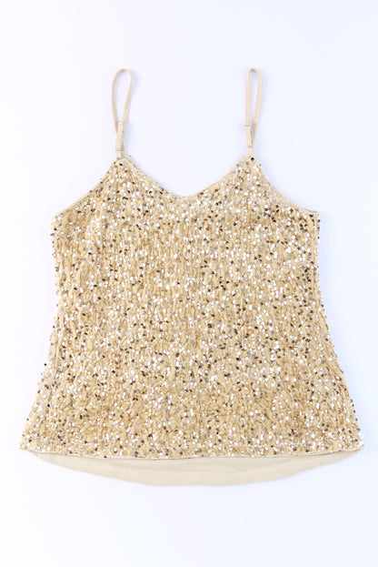 Sequin Adjustable Straps Cami-Angel Casuals