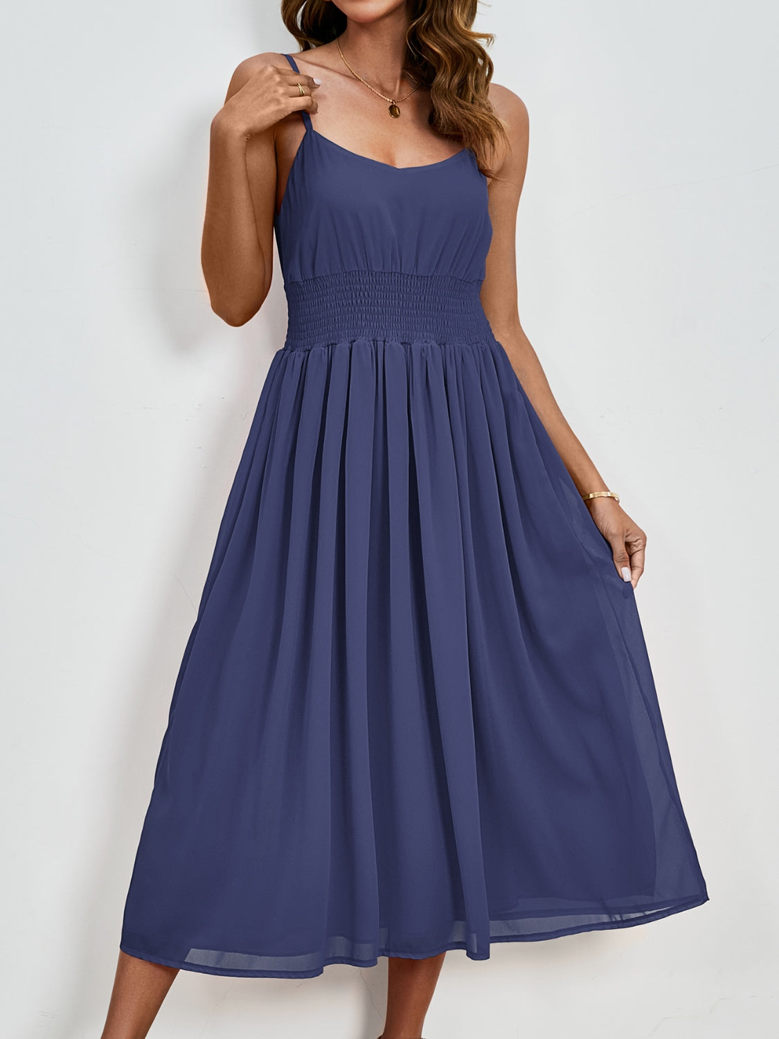 Scoop Neck Midi Cami Dress-Angel Casuals