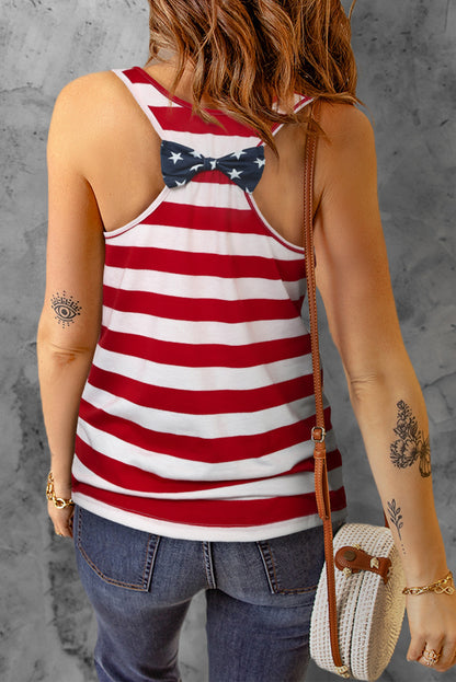 Star and Stripe Scoop Neck Tank-Angel Casuals