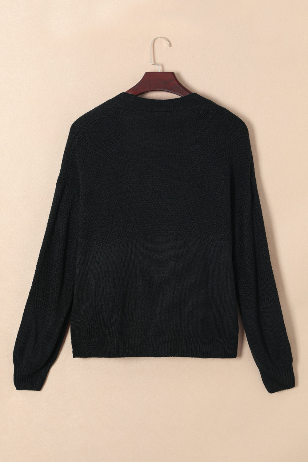 Floral Applique Drop Shoulder Open Front Cardigan-Angel Casuals