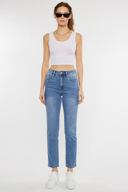 Kancan Full Size Cat's Whiskers High Waist Jeans-Angel Casuals