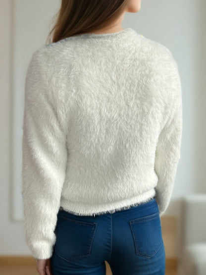 Cutout Knot Button Long Sleeve Cardigan-Angel Casuals