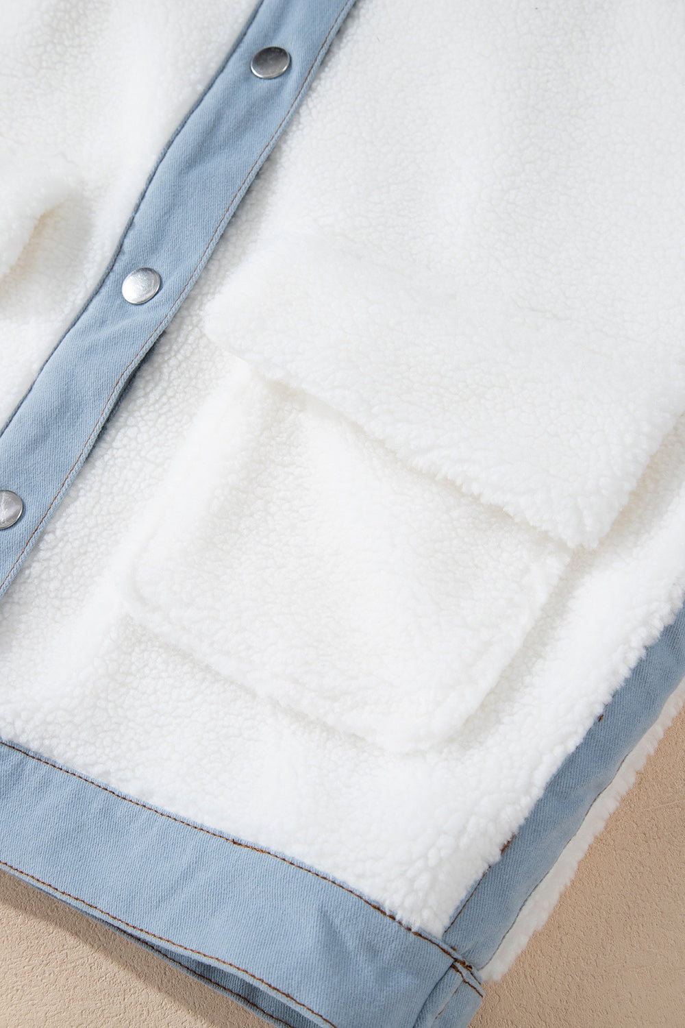 Contrast Trim Snap Down Jacket-Angel Casuals