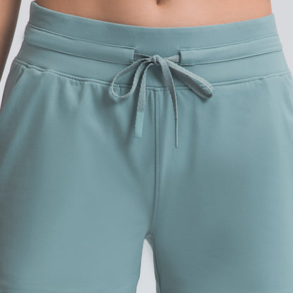 Waist Tie Active Shorts-Angel Casuals