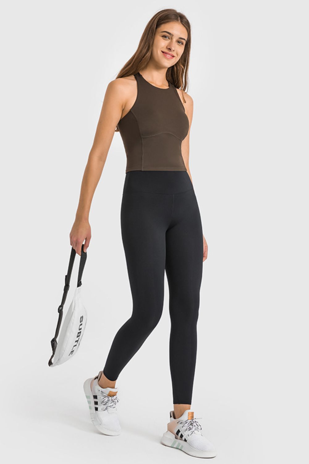 High Waist Ankle-Length Yoga Leggings-Angel Casuals