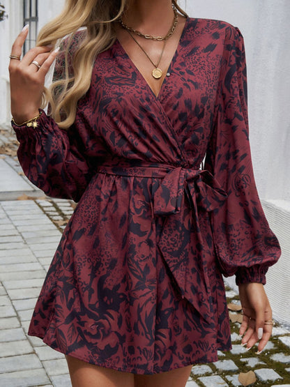 Devine Tied Surplice Long Sleeve Romper-Angel Casuals