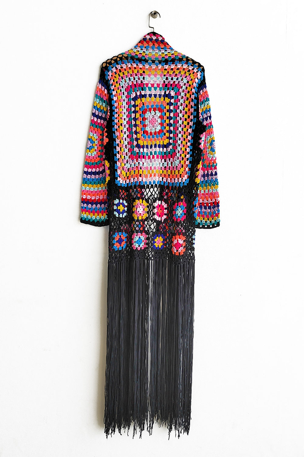 Fringe Tied Long Sleeve Cardigan-Angel Casuals