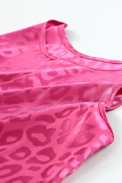 Sweet Days Leopard Round Neck Tank-Angel Casuals