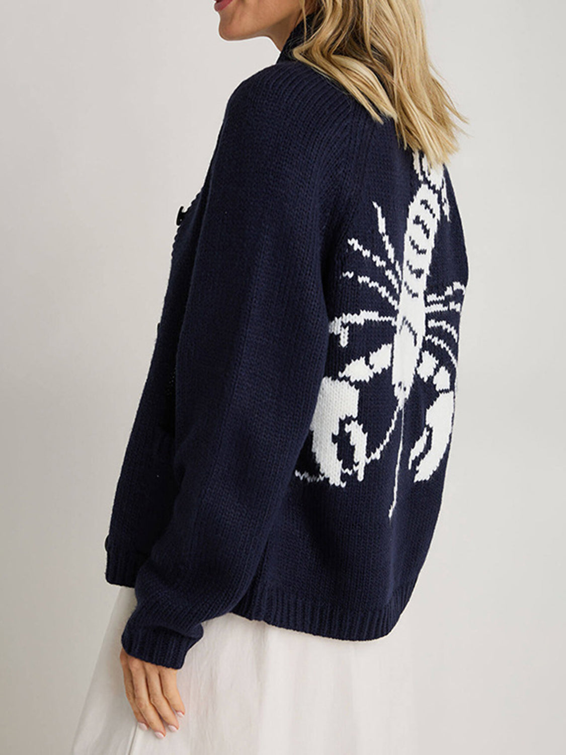 Lobster Button Up Long Sleeve Cardigan-Angel Casuals