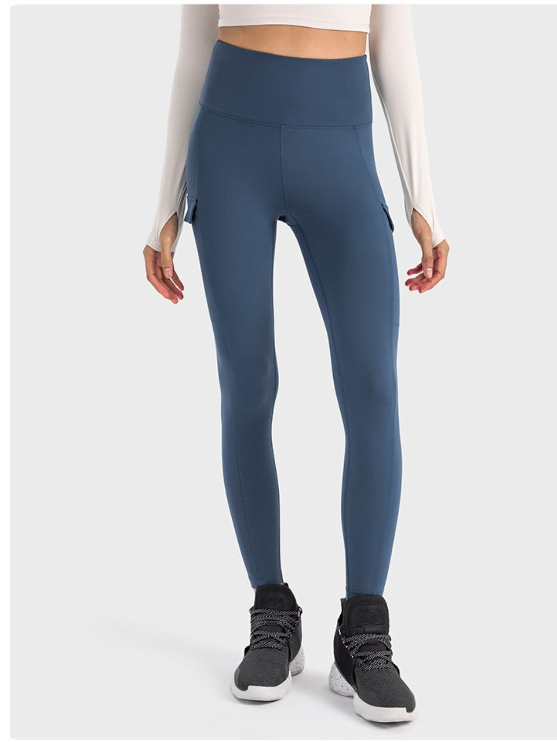 Wide Waistband Sports Leggings-Angel Casuals