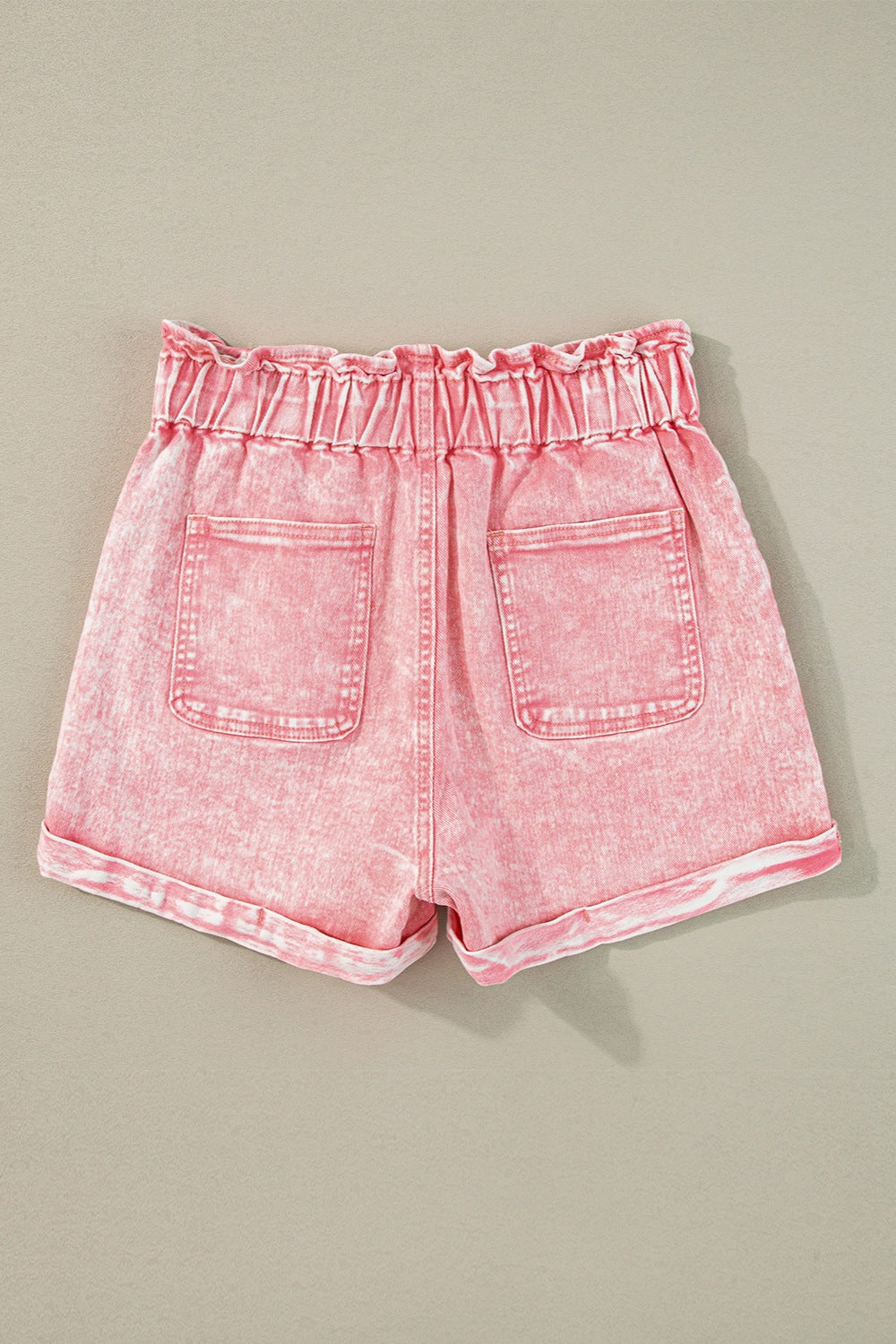 Paperbag Waist Denim Shorts-Angel Casuals