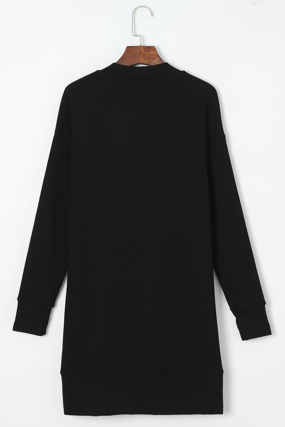 Pocketed Open Front Long Sleeve Cardigan-Angel Casuals