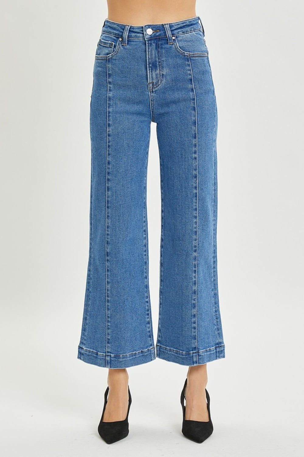 RISEN Full Size High Rise Wide Leg Jeans-Angel Casuals