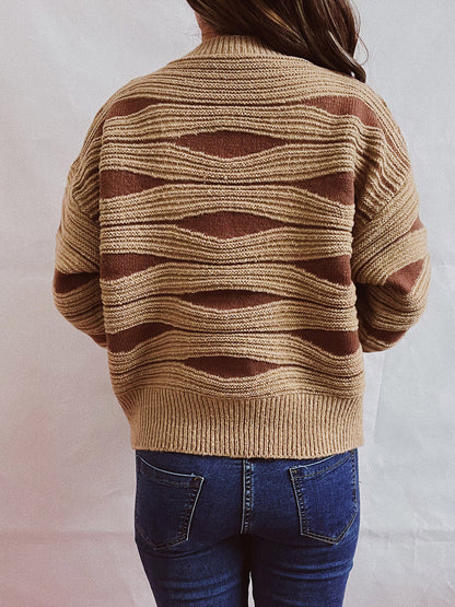 Color Block Button Front Cardigan-Angel Casuals