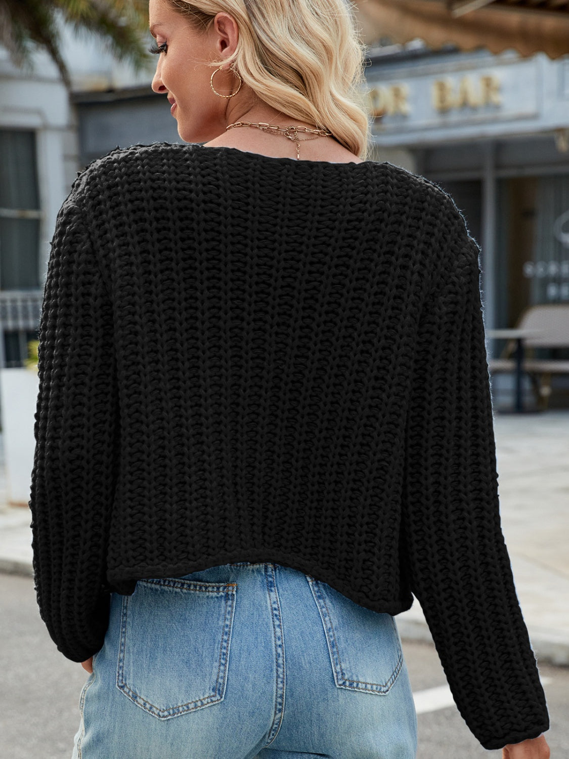 Round Neck Button Up Cardigan with Pockets-Angel Casuals