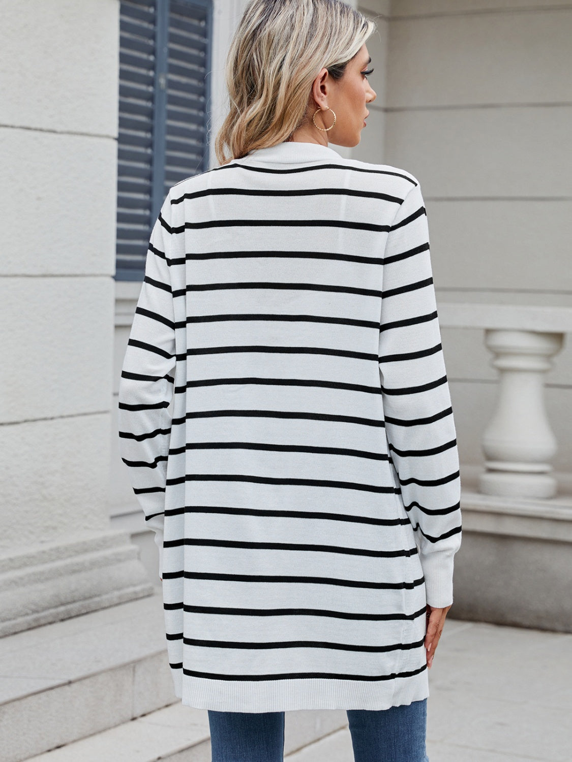 Open Front Long Sleeve Cardigan-Angel Casuals