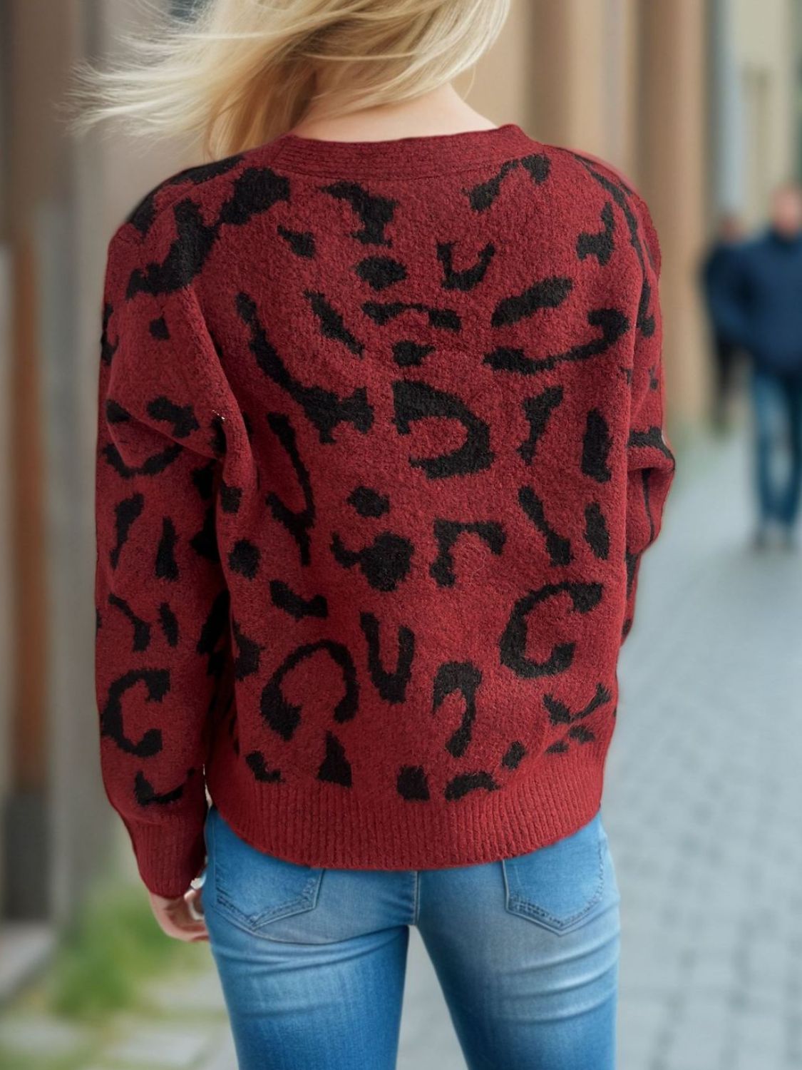 Leopard V-Neck Button Up Cardigan-Angel Casuals
