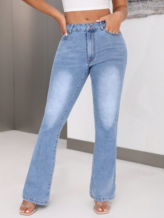 Bootcut Jeans with Pockets-Angel Casuals