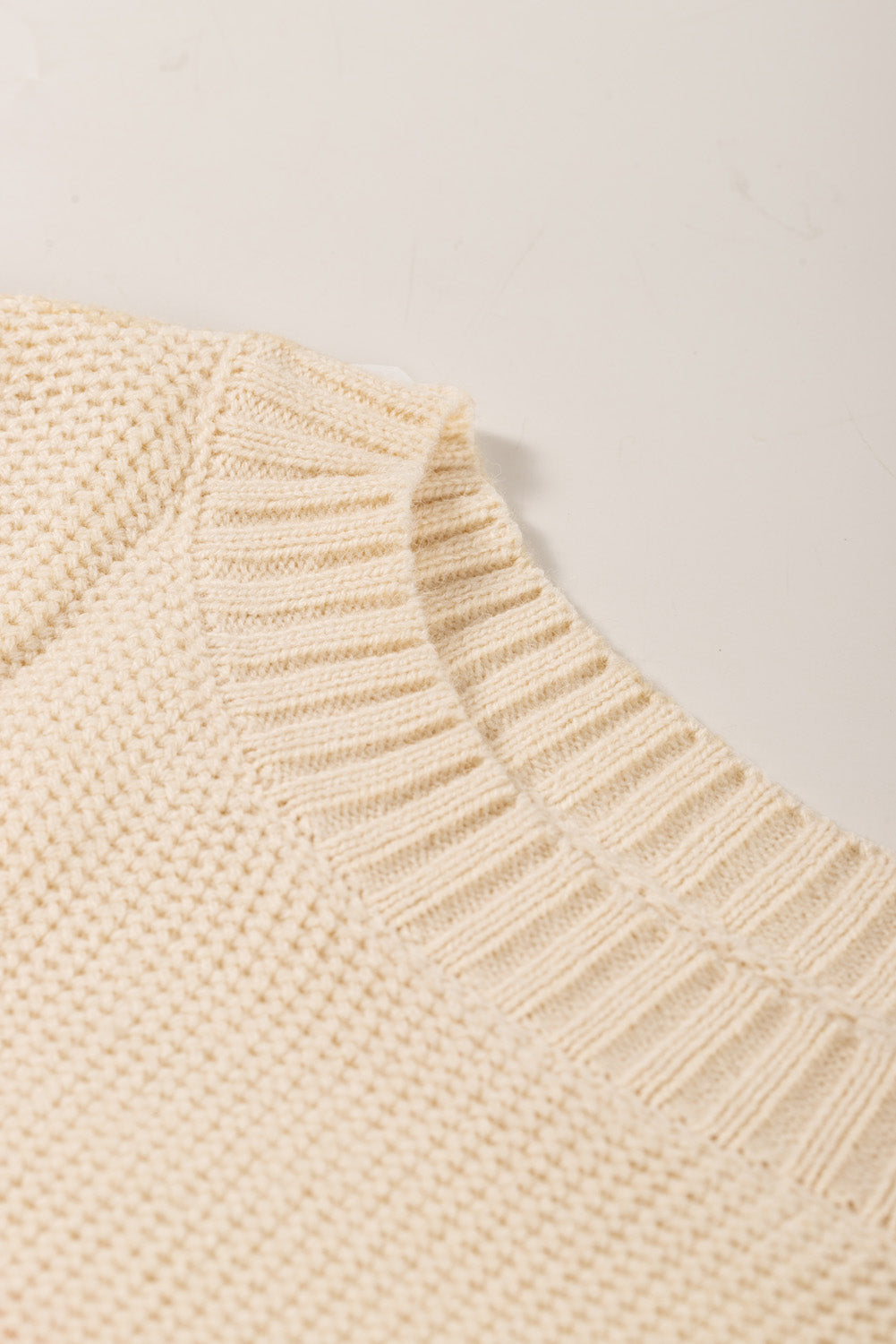 Color Block Drop Shoulder Round Neck Sweater-Angel Casuals